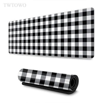 Crna, bijela, siva kvadrata podloga za miša igra XL Novo korisničko veliki podloga za miša XXL podloga za tipkovnicu Tepih miš za laptop