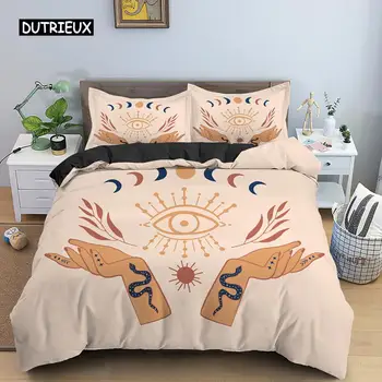 Deka Hand Palm King i Queen u Boho stilu, komplet posteljine sa čarobni mandala, set posteljine 