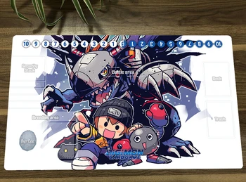 Digimon Metalni Stolni mat Greymon za Kartaških igara DTCG CCG podloga Za Miša TCG Igra Mat podlogu Za Miša Besplatna Torba