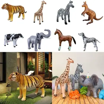 Div imitacija divljih životinja Inflatable model balona Žaba Tigar krava, konj, Slon Žirafa Zebra Zec baloni Dječji dar svojim rukama