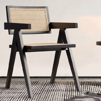 Drvena stolica za odmor od ratana, dizajn spavaće sobe, restoran, blagovaona stolice, drvene минималистичные ležaljke, namještaj za dom FY22XP