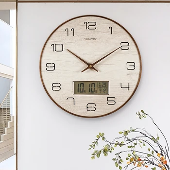 Drvene e zidni satovi, kreativni dizajn, luksuzan bešumni zidni satovi, zidni satovi moderni namještaj za dom