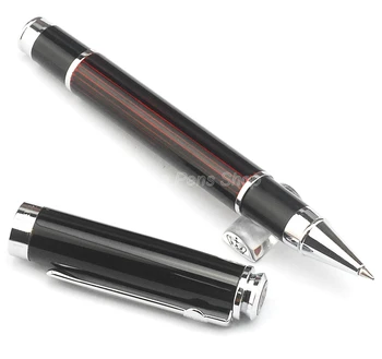 Duke metalna kemijska olovka s crvenim i srebrnim uzorkom Vertica, profesionalna olovka za pisanje DRP019