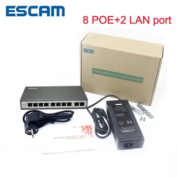 ESCAM 8CH POE Switch 10/100 M 150 m Udaljenost od 120 W dc i luka 2Lan IP Kamera video nadzora NVR POE Adapter za Napajanje