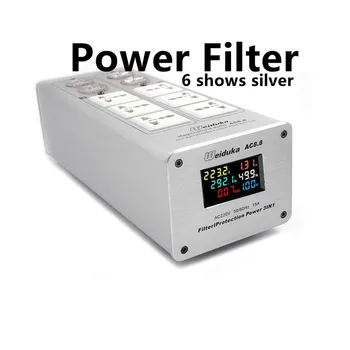 Filter za napajanje Filter zvuka buke AC 3000 W 15A LED digitalni zaslon молниезащита utičnica za napajanje