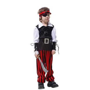 Gusarski kostim za Noć vještica za dječake, cosplay, dječji карнавальный pirate uloga odijelo, odijelo maske