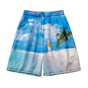 Havajski plaže kratke hlače, muška i ženska odjeća s 3D digitalni tisak, svakodnevne kratke hlacice, modni trend u paru hlače