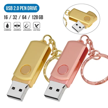 High-speed USB flash diskovi pendrive, 128 GB i 64 GB, 32 GB i 16 G flash-drive cle usb flash disk memoria usb stick s korisničkim logotipom keycain