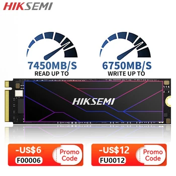 HIKSEMI SSD 2 TB 1 TB 512 GB SSD M2 NVMe PCIe 4,0x4 M. 2 2280 NVMe Drive Interni Statički disk za stolna RAČUNALA PS5 Besplatna dostava