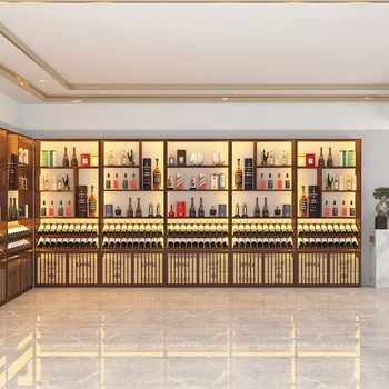Individualne jednostavne staklena vrata, vinski ormar od zida, bar, pod ormar, izlog, višeslojni police za pohranu vina