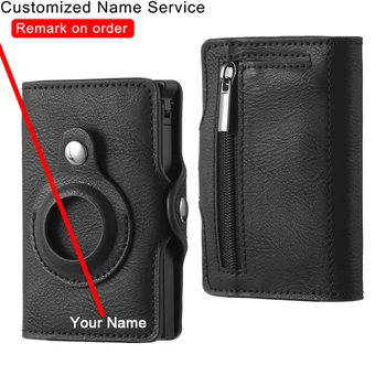 Individualni naziv Apple Airtags Novčanik Muški kožni novčanik ID nositelj kreditne bankovne kartice Rfid novčanik držač za kartice na munje torba za kovanice