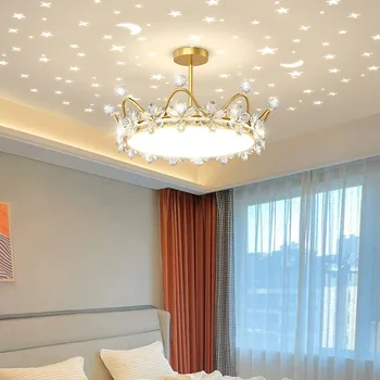 IWP Lampa za spavaće sobe, Skandinavski dizajn Stropni Svjetiljke za Dječju Sobu Jednostavan Crystal Led Stropna svjetiljka Lamparas De Techo Led Svjetiljke