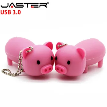 JASTER Crtani film Topla high-speed USB flash drive Crtani film Pink pig USB 3.0 64 GB, 32 GB, 16 GB i 8 GB 4 GB stvarni kapacitet Memory stick