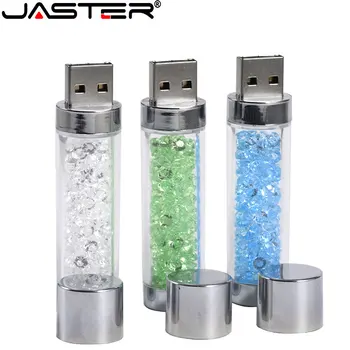 JASTER novi cijele crystal memory stick 100% pravi kapacitet USB 2.0, 16 GB, 32 GB i 64 GB Flash drive Boja Metalik Flash-drive Vodootporan