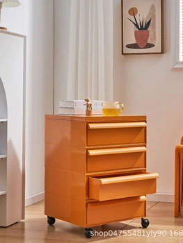 Jednostavan kreativni mali stolić u skandinavskom stilu, starinski ormar za spremanje na malom kolica, velikog kapaciteta, ormar za spremanje kuće