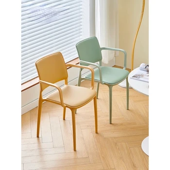 Jednostavne plastične stolice, kante za stolice sa naslonom, komercijalni sklopivi trpezarijski stolovi, stolice, stolice za sjedenje u dnevnom boravku,
