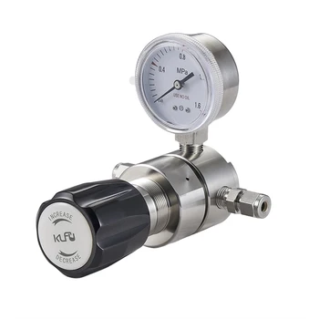 Jednostupanjski ispusni regulator tlaka za plin visoke čistoće, коррозионный plin, regulator od nehrđajućeg čelika 3000psi s манометром