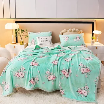 Jesenski krevet, lagano мультяшное фланелевое deka za žene, deke, male krevetu, toplo modni svakodnevno posteljina, veličina King/Queen