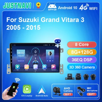 JUSTNAVI Uređaj za Suzuki Grand Vitara 3 2005-2015 Auto Navi Video GPS Video Android 10,0 Восьмиядерный IPS 4G 64G 2din Bez DVD