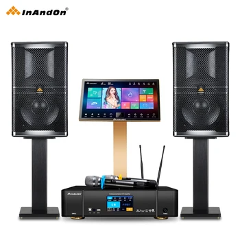 Karaoke player 6T Ugrađena karaoke-sustav sa zaslonom osjetljivim na dodir Profesionalno pojačalo zvučnika bežični mikrofon za karaoke-skup
