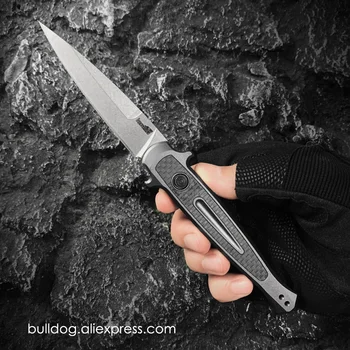 Kershaw Launch 8 Noževa 7150 OTF Džepni Noževi sa Sklopivim nožem od Karbonskih vlakana CPM154 EDC Džepni Nožić za Samoobranu K3 Top Ver