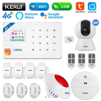 KERUI W184 4G/WIFI Alarmi za Kuće Bežični Stambena Alarm Tuya Smart Alarm System Control Kit Radi Alexa Google Home