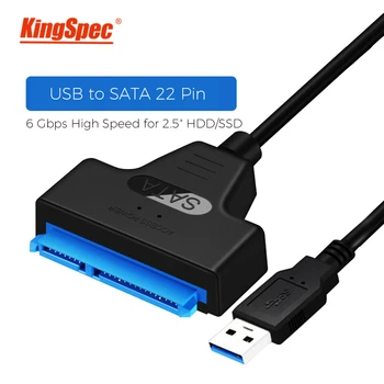 Kingspec SATA3 Sata Kabel na USB 3.0 Adapter do 6 Gb/s Podrška za 2,5-inčni Vanjski SSD HDD Hard disk 22-Pinski Kabel Sata III
