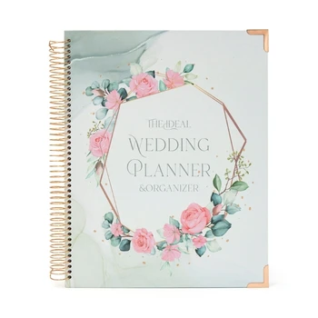 Knjiga za vjenčanje planer s cvjetnim uzorkom, svadba organizator, dnevnik planiranje za mladence