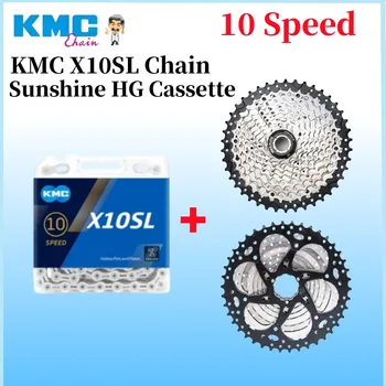 Lanac KMC X10SL 10 Gradska cesta/MTB biciklu lanac i kaseta Sunshine HG 10S 10V 11-40/42/46/ 50T freewheel za MTB/cestovni bicikl