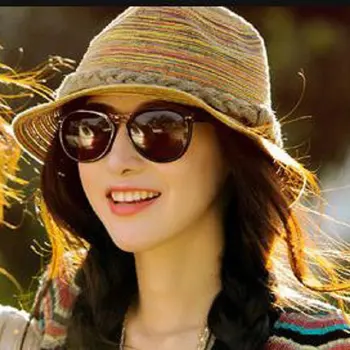 Ljetni modni elegantne sunčane kape, svakodnevni plaža slama prozračna šešir za putovanja, Богемные berba sunčane kape za žene na otvorenom