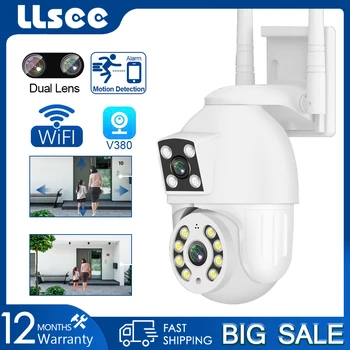 LLSEE V380 Pro HD 4-megapikselna kamera, outdoor wireless WIFI kamera za praćenje sigurnosti, infracrveni noćni vid, alarm mobilnog praćenja