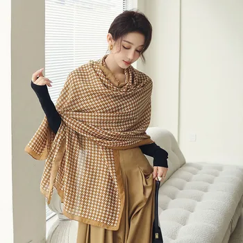 Luksuzni ženski pamuk i lana pokrivač 
