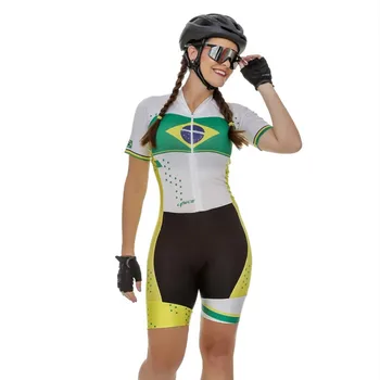 Macaquinho Brasil Prata Feminino Biciklistička Majmun Ciclismo Lynce Manga Curta Ljetna Biciklistička Majica Za Triatlon Mtb Skinsuit Kombinezon