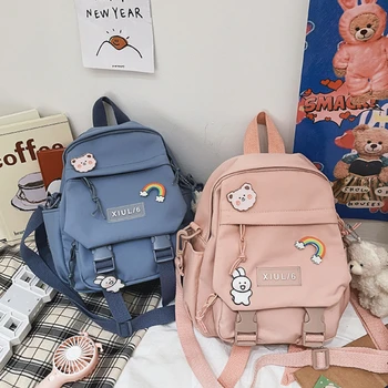 Mali ženski ruksak, slatka višenamjenski školske torbe dvostruke namjene za djevojaka, studentski кавайные mini-torbe za putovanja, ruksak