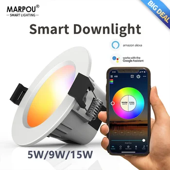 MARPOU RGB Inteligentan Susatav Bluetooth Mesh APP / Glasovno Upravljanje Alexa Google Led Svjetiljke za unutarnju Rasvjetu Stropni Lampa za Uređenje Doma