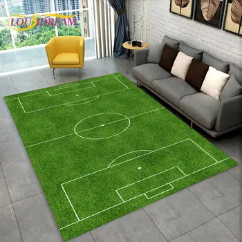 Mat sa 3D prikazom nogometnog igrališta, tepih za dnevni boravak, kauč, igraonica, mat dekor, dječji нескользящий tepih za pod