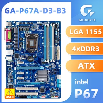 Matična ploča Gigabyte GA-P67A-D3-B3 LGA1155 Matična ploča Gigabyte GA-P67A-D3 Čip Intel P67 DDR3 32 GB Konektor za cpu Podržava Core i7 i5 i3 Procesor PentiumCeleron