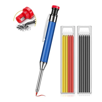 Mehaničke olovke drveni kostur, građevinski olovke, сверхмощные, s ugrađenim šiljilo vam za obradu drveta, alati za označavanje, plava