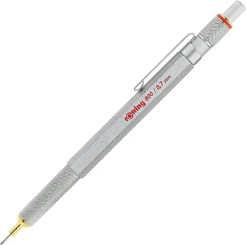 Mehaničku olovku Rotring 800, 0,7 mm, srebrno metalno kućište / crna šesterokutna ručka Olakšava zadržavanje i sprečava klizanje