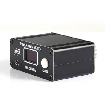 Mini QRP 150 W 1,6-50 Mhz КСВ KVADRATNIH Kratkovalni Mjerač Stajaće vala КСВ/Mjerač snage FM/AM/CW/SSB + Baterija + OLED + USB Kabel