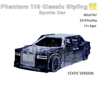 Moc 67767 Phantom 110 Klasični stil, model sportskog automobila sa slikama u PDF formatu, blokovi, cigle, igračke, poklon za rođendan, Božić