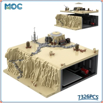 MOC Kozmički rat tajna baza građevinskih blokova arhitektura grada s Pogledom na ulicu Vojna zaštita keramička model DIY kreativne igračke poklon