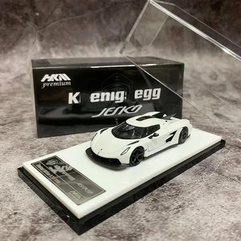 Model automobila HKM Premium 1:64 od livenog pod pritiskom legure Koenigs Jesko za trčanje - bijela