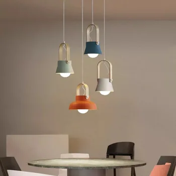 Moderne metalne, šarene viseće svjetiljke Blagovaonica stropne lampe Bar noćni stropne lampe sa jednom glavom, E27 viseći svijećnjak