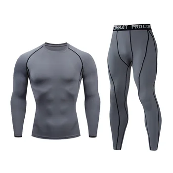 Muška sportska odjeća iz 2 predmeta, muško odijelo za jogging, облегающий elastični sportski odijelo sa dugim rukavima i hlače