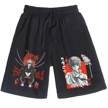 Muške svakodnevne sportske hlače s pet bodova, kratke hlače za skateboard u stilu hip-hop japanski anime, kratke crtani grafike, kratke hlače za teretane velikih dimenzija