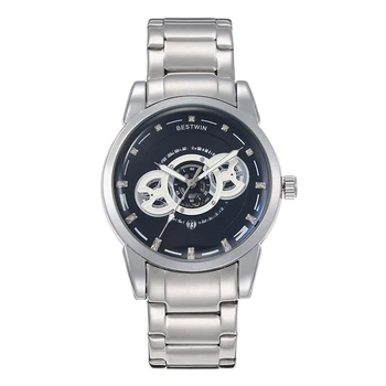 Muški sat, luksuzni skeletnih brojke, šuplje brojčanik od nehrđajućeg čelika, kvalitetan kvarcni sat, poklon muške poslovne ručni sat 2023