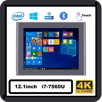 Najprodavaniji 12,1-Inčni Tablet Solidne Pos All In One i7 7560U Mini Stolni Dodirni Zaslon 1080p Sa Baterijom Industry Panel PC