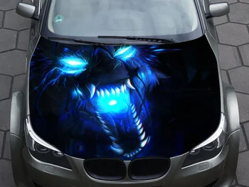 naljepnica na poklopac automobila vinil naljepnica wolf of fury grafička oznaka na kamion grafička oznaka na poklopac motora kamiona f150 dragon blue flame
