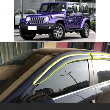 Naljepnica za automobil Plastični prozor staklo, vjetar vizirom, zaštita od kiše/sunca, oduška za Jeep Wrangler 2010 2011 2012 2013 2014 2015 2016 2017